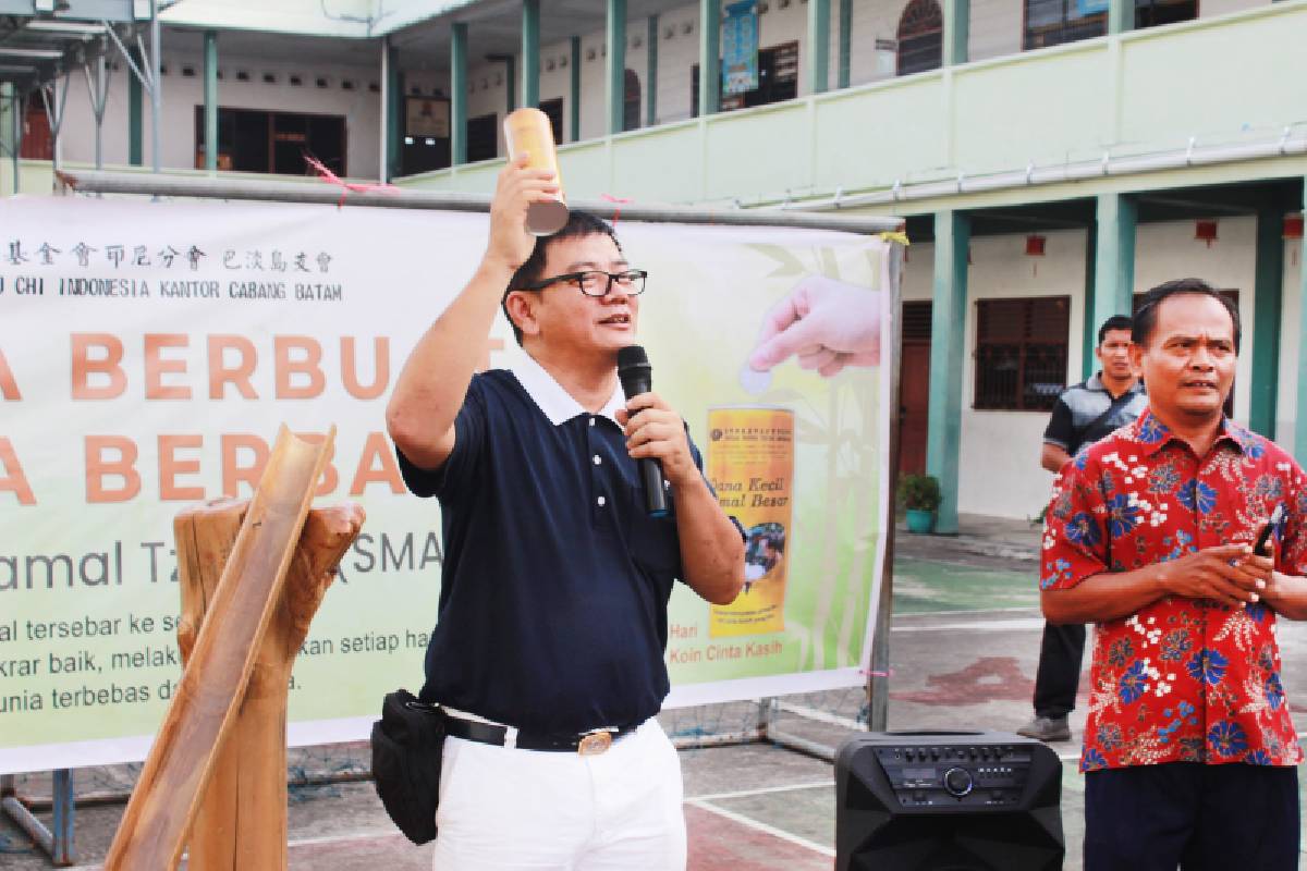 Penuangan Celengan Bambu yang ke-3 di Sekolah Patria Dharma Selatpanjang