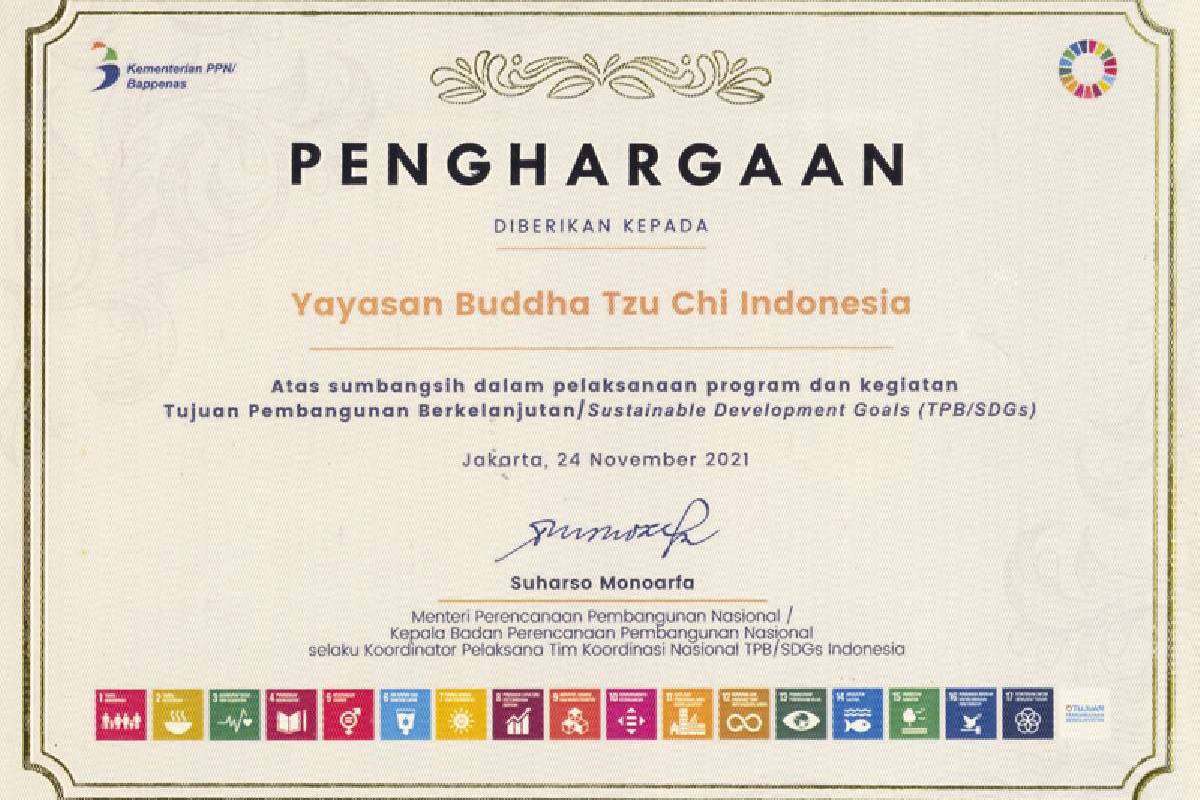 Apresiasi dan Dukungan Tzu Chi Indonesia Dalam Sustainable Development Goals (SDGs)