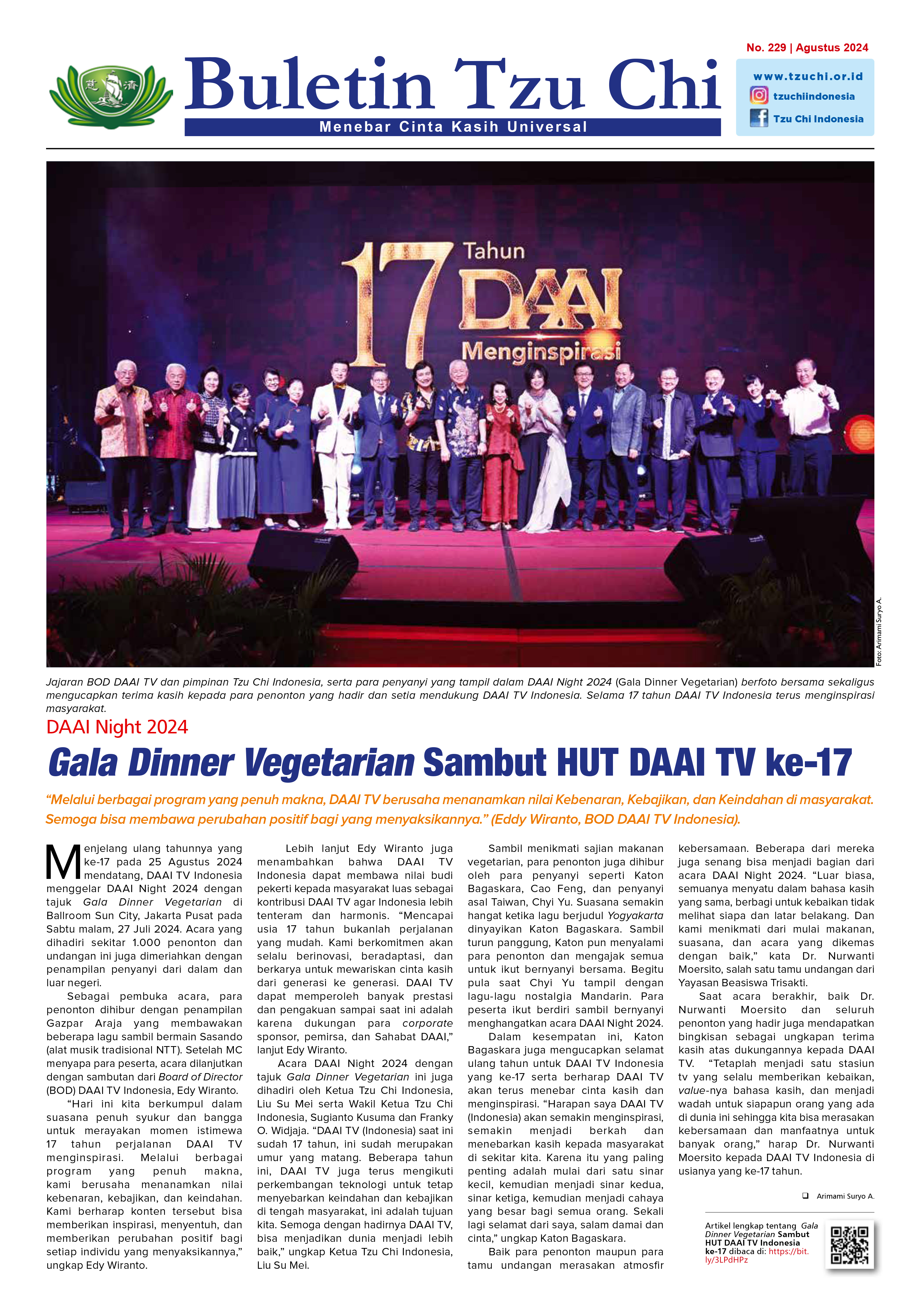 Buletin Tzu Chi Edisi 229 Agustus 2024